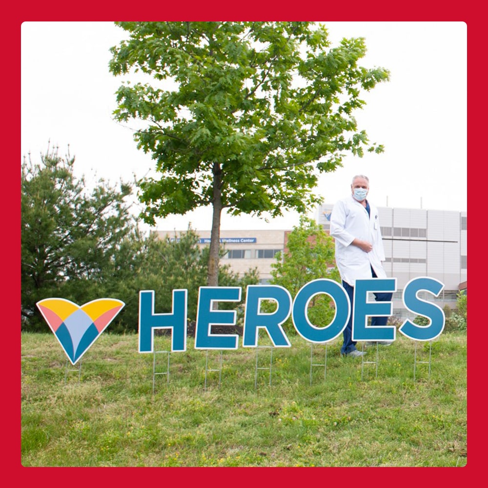 Heros Work Here Sign