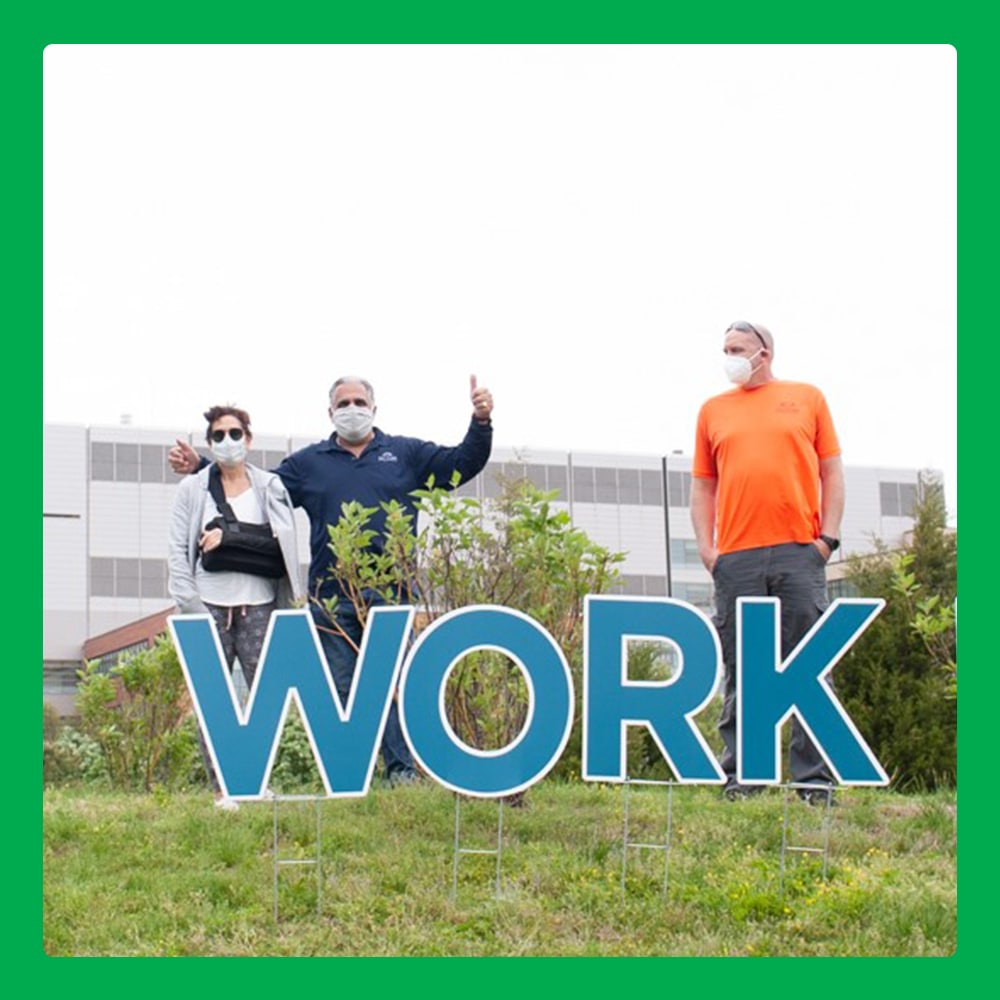 Heros Work Here Sign