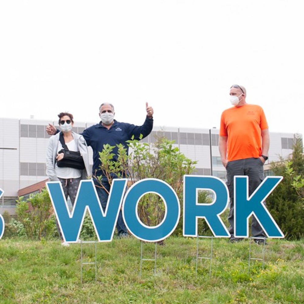 Heros Work Here Sign